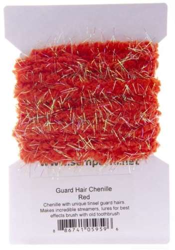 Guard Hair Chenille Red